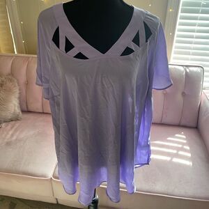 Torrid Plus Size 2X Purple Cut Out Top